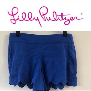 Lilly Pulitzer Blue Scalloped Shorts